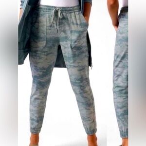 Athleta Blue/Green Camouflage Joggers